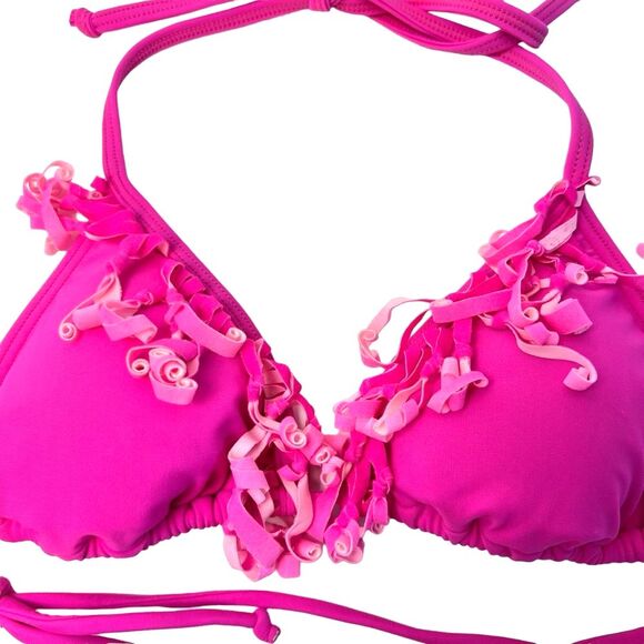 Rip Curl Fringe Bikini Hot Pink Size S - Picture 3 of 5